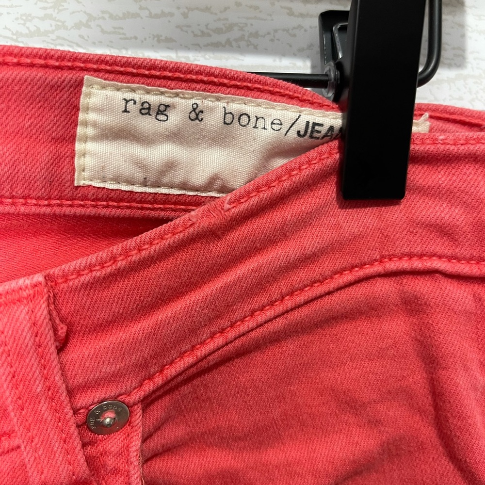 Rag & Bone Size 27 Coral Zipper Capri - Picture 4 of 9